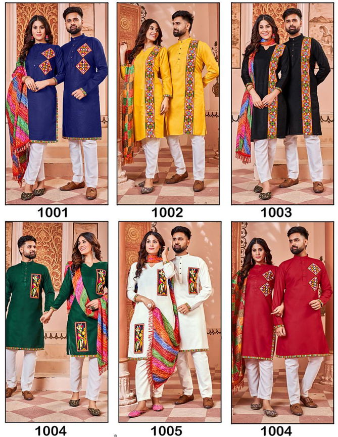 Blue Hills Navratri Twinning Couple Wear Readymade Suits Catalog